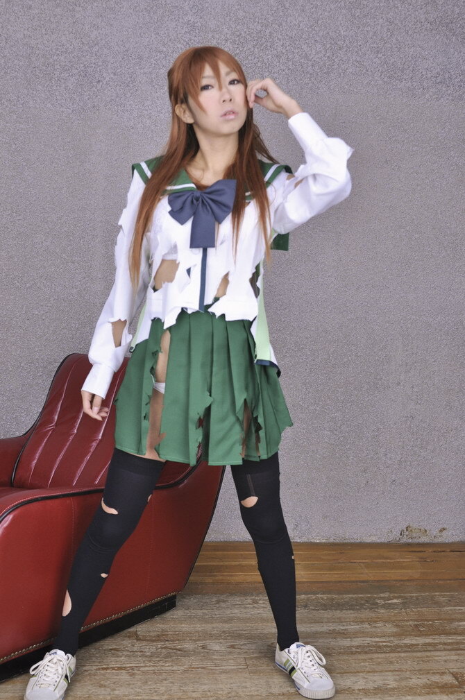 [Cosplay] 2013.04.09  Big boobs Saya Takagi 性感制服诱惑